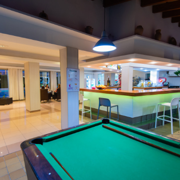 Billiard area in the Pool Bar of the Bella Mar Hotel