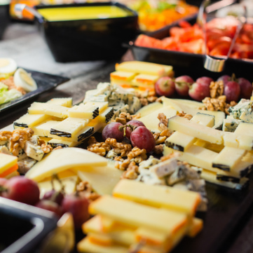 Detail of the cheese area of the Free Buffet